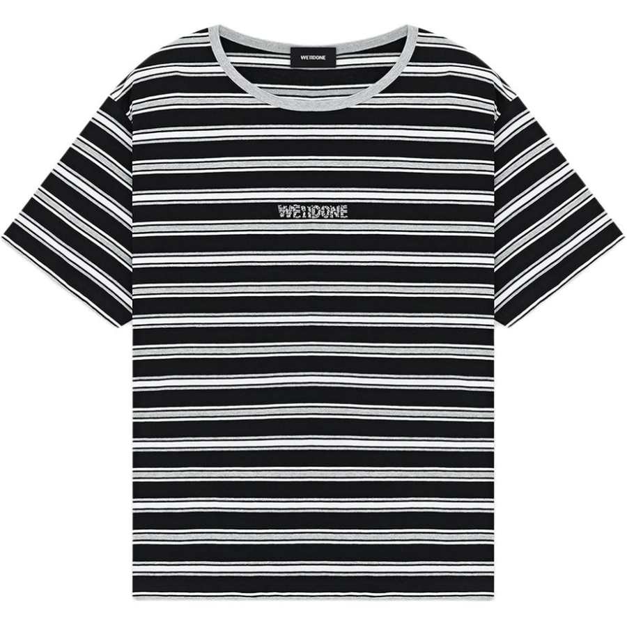 WE11DONE WE11DONE T Shirts Unisex Black Crew Neck Moderate