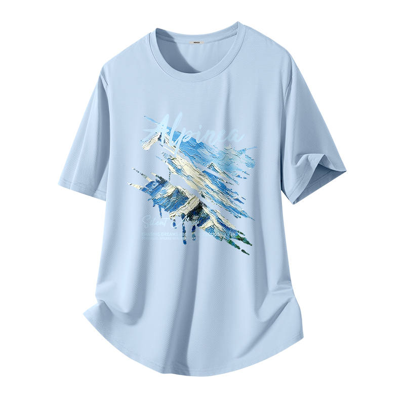 MINISO T Shirts Unisex Crew Neck Moderate Straight Fit