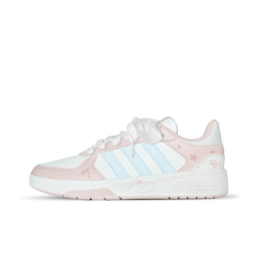 Adidas Adidas COURTBEAT Cute And Active Cat Paw Synthetic Leather Low top Skateboard Shoes Unisex Pink Blue