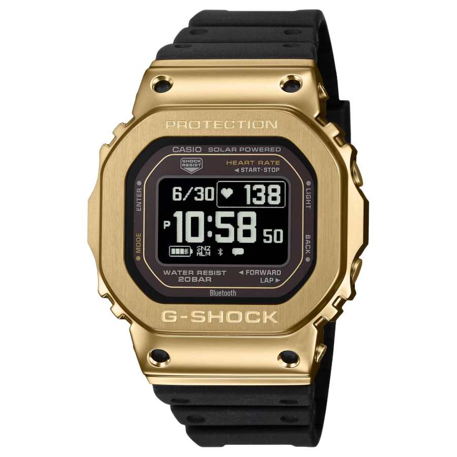 CASIO CASIO GM H5600 Collection Golden Square Solar Quartz Movement Resin Strap Watch Men's Watches
