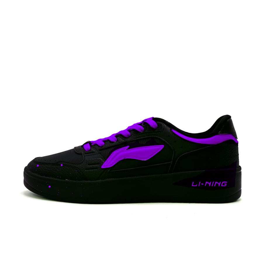 Li-Ning Li Ning Sycee V4 Purple Night Synthetic Leather Thermal Cushioning Coverage Balance Abrasion Resistant Low top