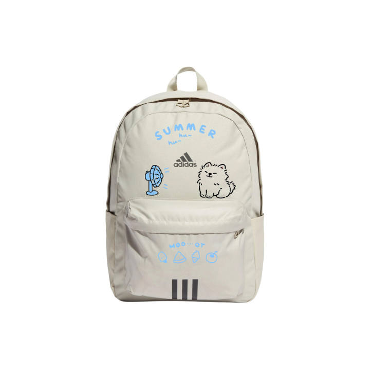 Adidas Adidas Fabric Backpack Unisex Light Gray & Black