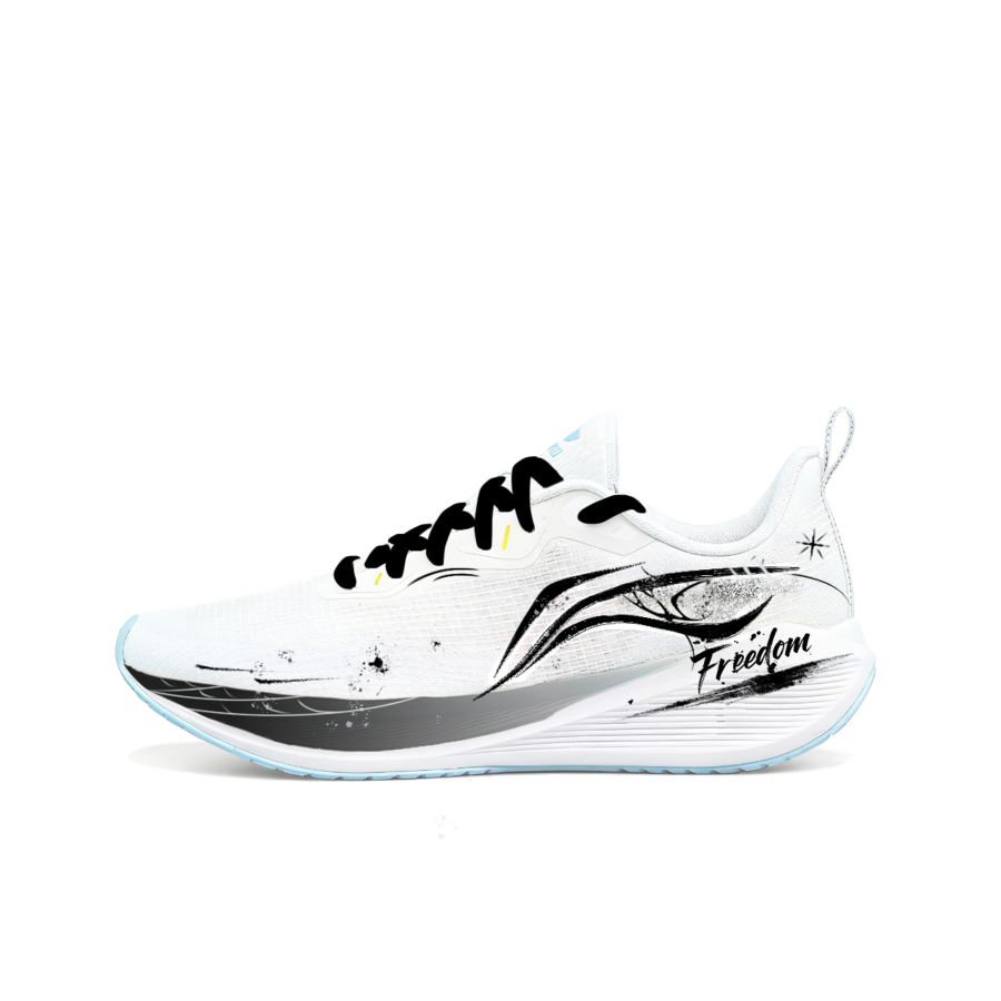 Li-Ning Li Ning Wuyue Cushioning Rebound Abrasion Resistant Slip Resistant Mid top Casual Running Shoes Men's White Black
