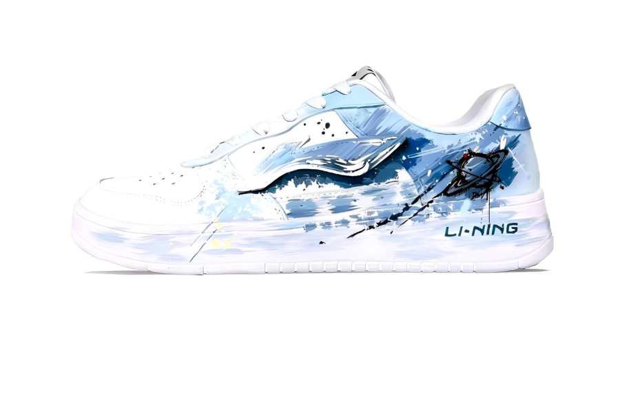Li-Ning Li Ning Floating Boat Sea Island Starry Journey Slip Resistant Cushioning Height Increasing Low top Skateboard Shoes