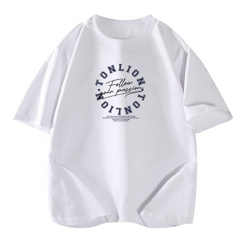 Tonlion T Shirts Unisex Crew Neck Moderate Straight Fit
