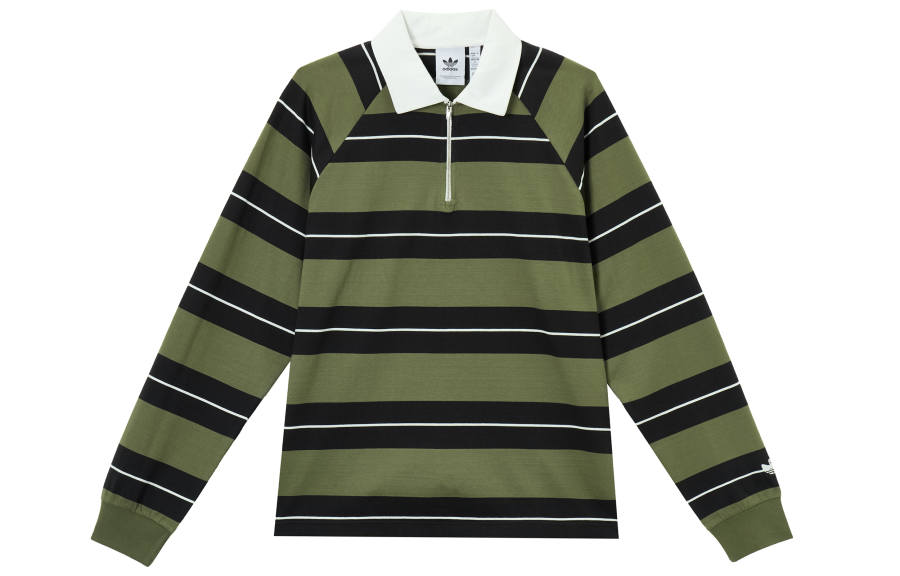 Adidas Originals Polo Shirt Unisex Strata Olive Green/Black/Bright White