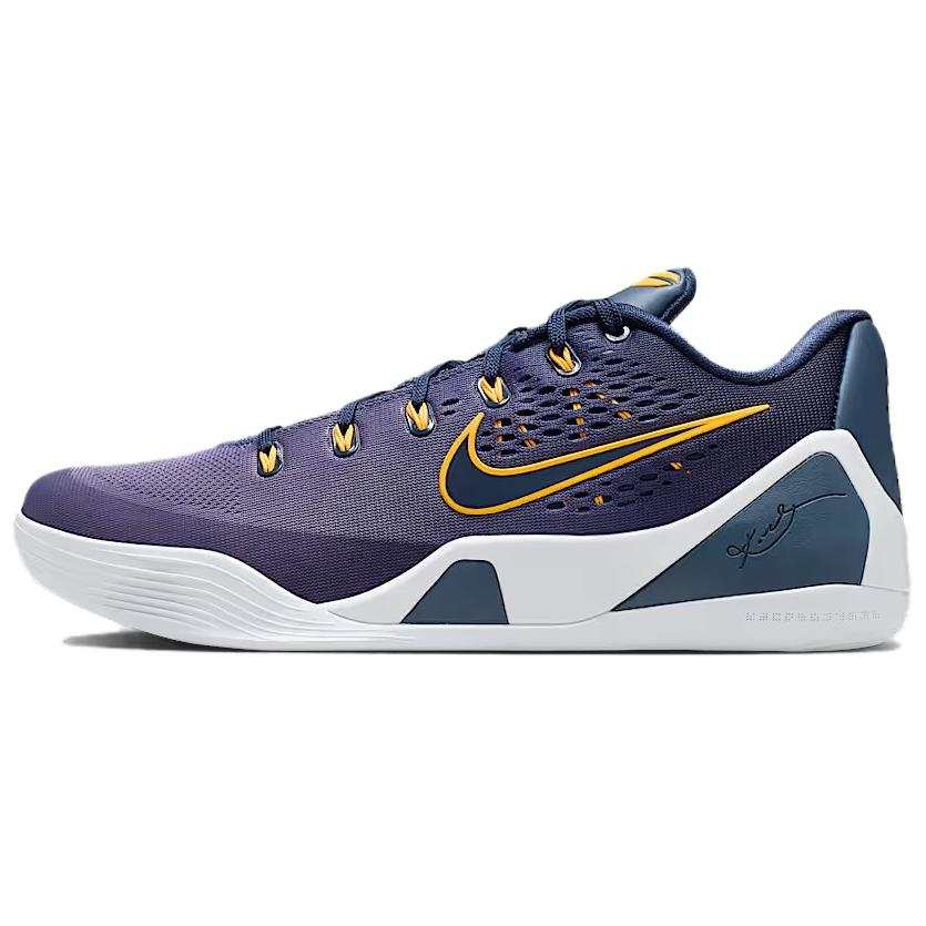 Nike Nike Kobe 9 Breathable Rebound Grip Low top Basketball Shoes Unisex Thunder Blue