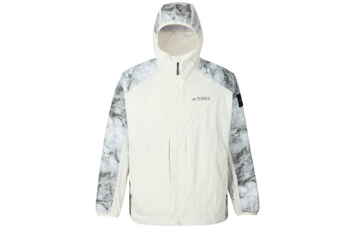 Adidas Adidas x National Geographic WIND.RDY hooded marble-print jacket