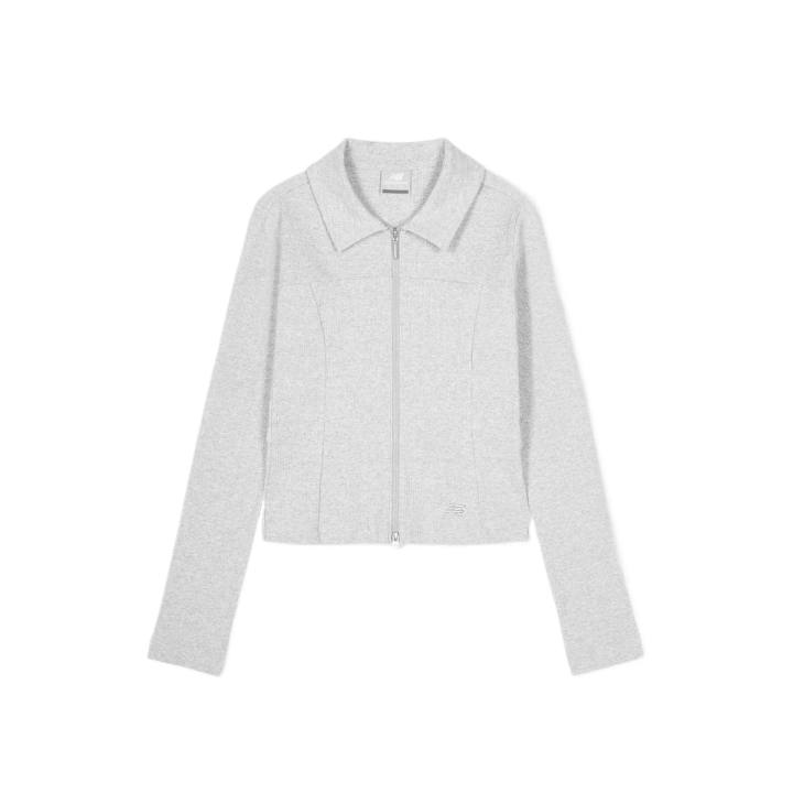 New Balance New Balance T Shirts Women's Mixed Gray Lapel Moderate