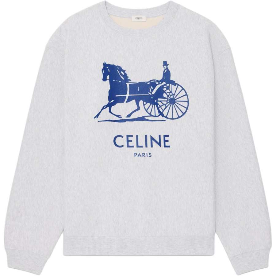 CELINE CELINE Sweatshirts Men's Light Gray Crew Neck Moderate