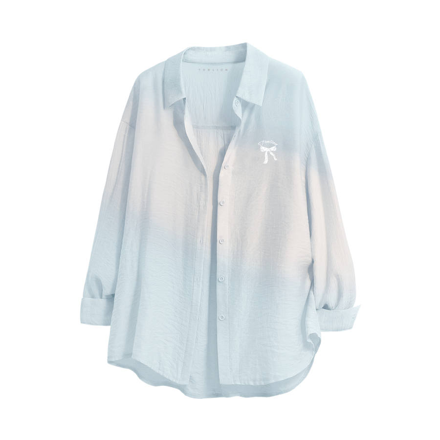 Tonlion Shirts Women's Lapel Moderate Shirt