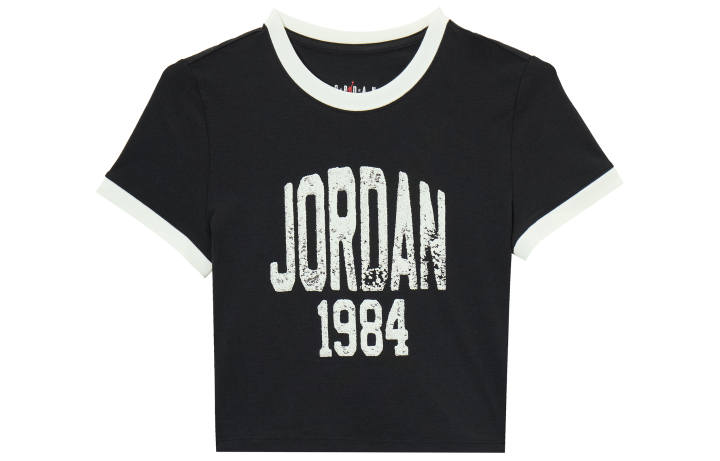 Jordan Jordan T Shirts Women's Black Crew Neck Moderate