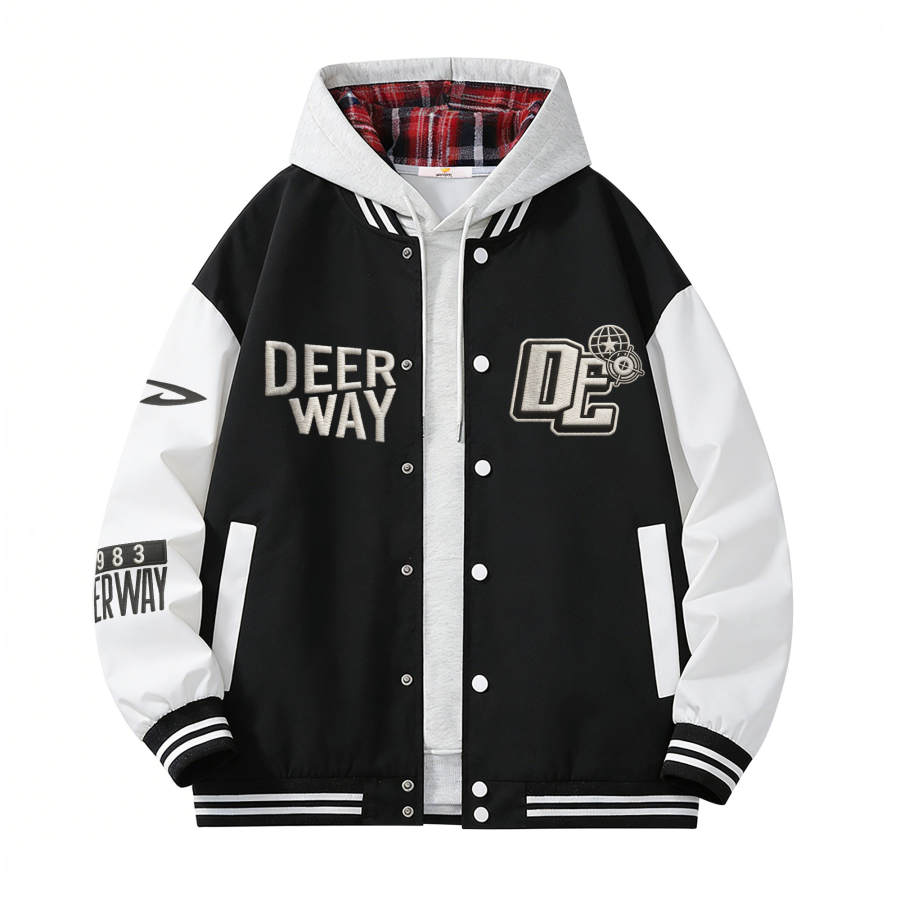 DEERWAY Baseball Jerseys Unisex Baseball Collar Moderate Straight Fit