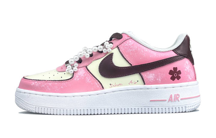 Nike Nike Air Force 1 Cushioning Abrasion Resistant Slip Resistant Low top Skateboard Shoes Unisex White Blue
