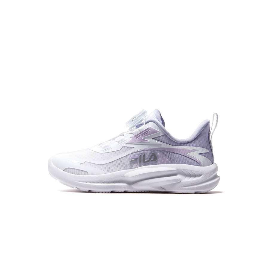 FILA KIDS PERFORMANCE FPF Fabric Cushioning Breathable Running Shoes FILA White/Heather Purple Kids'