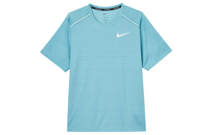 Nike Nike DRI FIT MILER T Shirt Men's Denim Blue Turquoise