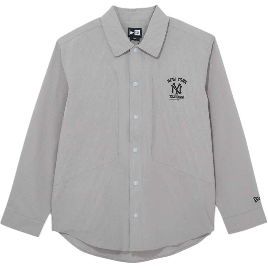 New Era Shirts Unisex Light Gray Lapel Moderate