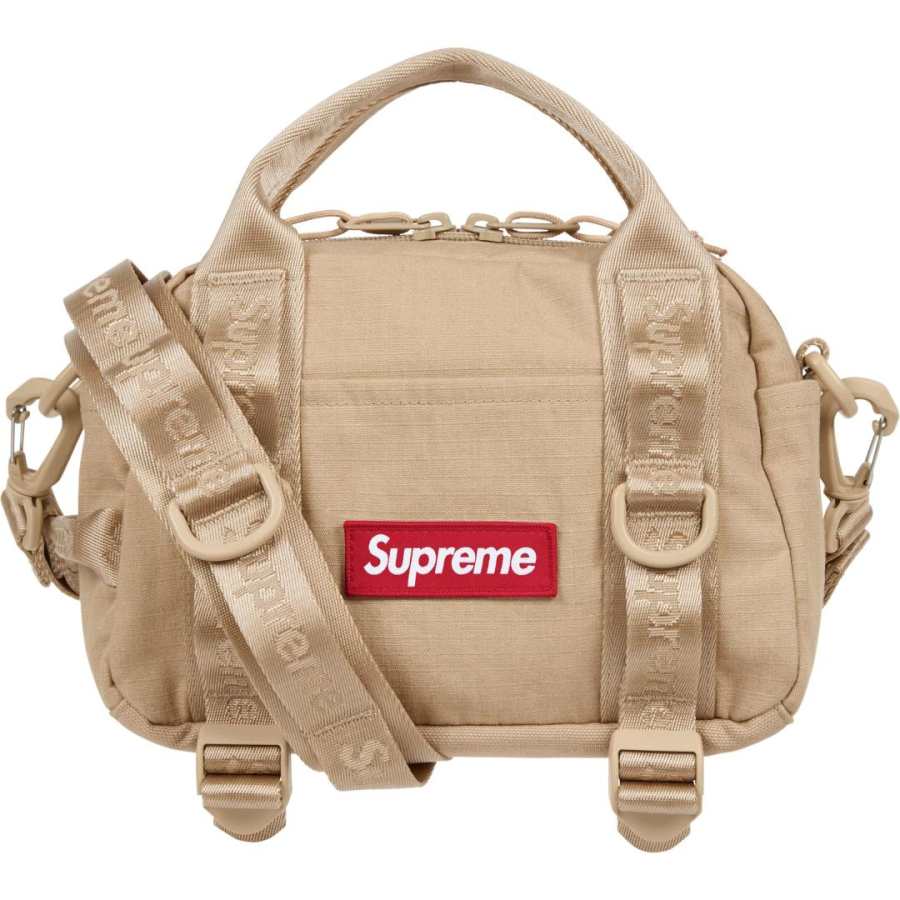 Supreme Supreme 4L Cordura® Cotton Blend Tear Resistant Fabric Travel Bag Unisex Umber