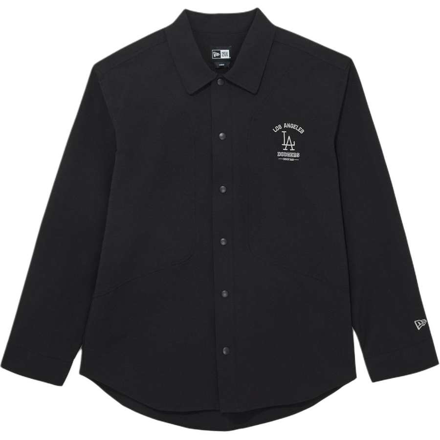 New Era Shirts Unisex Black Lapel Moderate