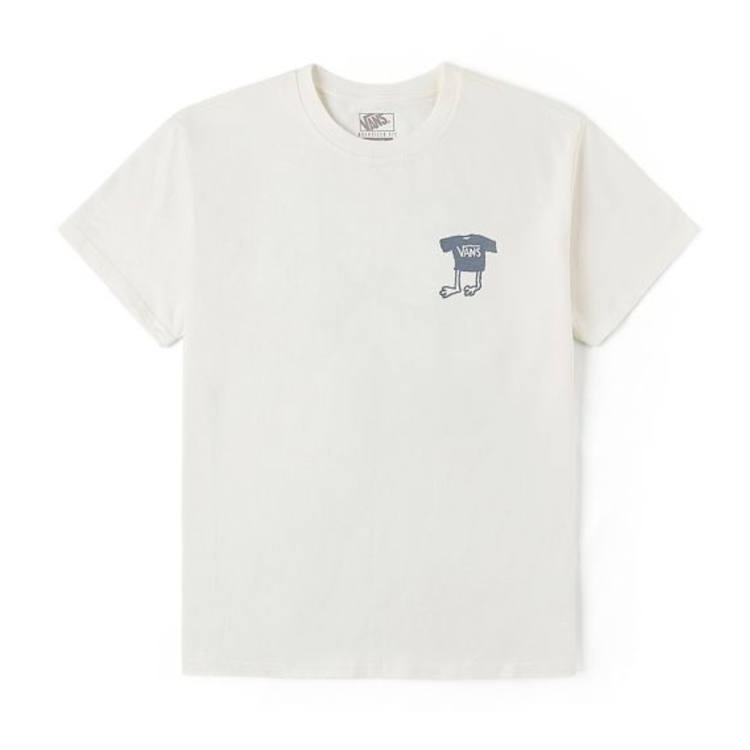 Vans Vans T Shirts Unisex Ecru Crew Neck Moderate