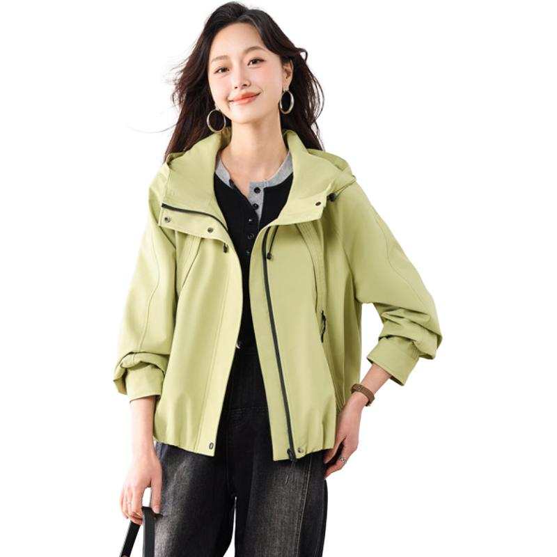 Cotton Gene Jackets Women's Hooded Thin Soft Shell