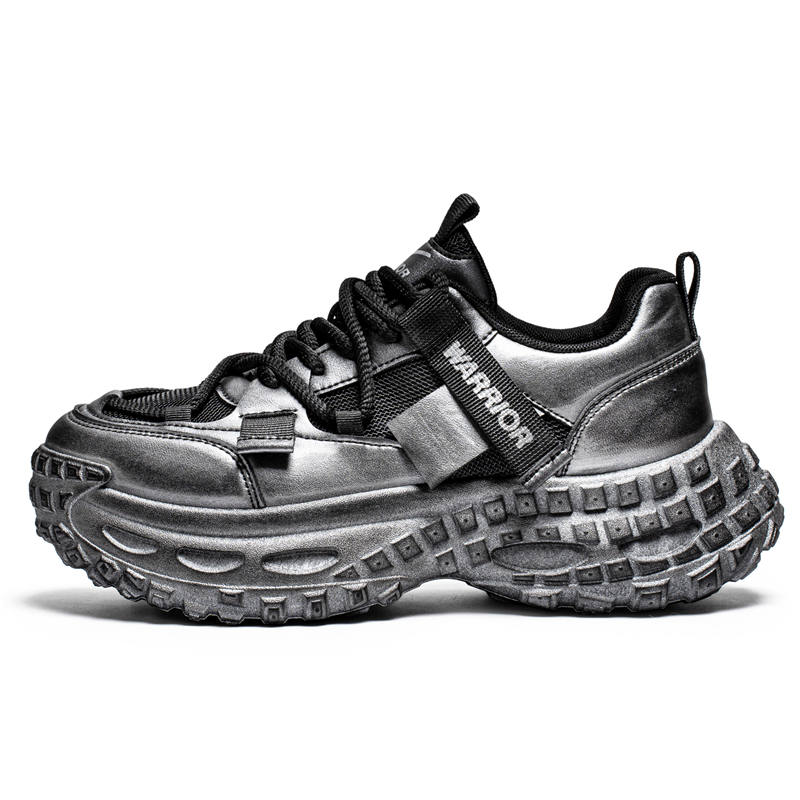 Warrior Synthetic Leather Cushioning Slip Resistant Abrasion Resistant Breathable Height Increasing Low top