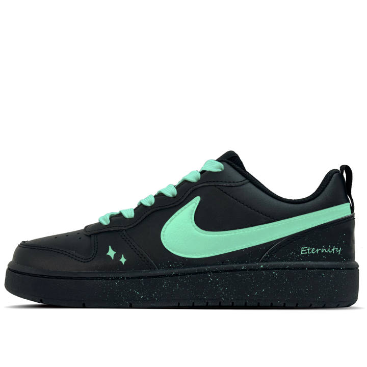 Nike Nike Court Borough Leather Low top Kids' Skateboarding Shoes Black Teenagers