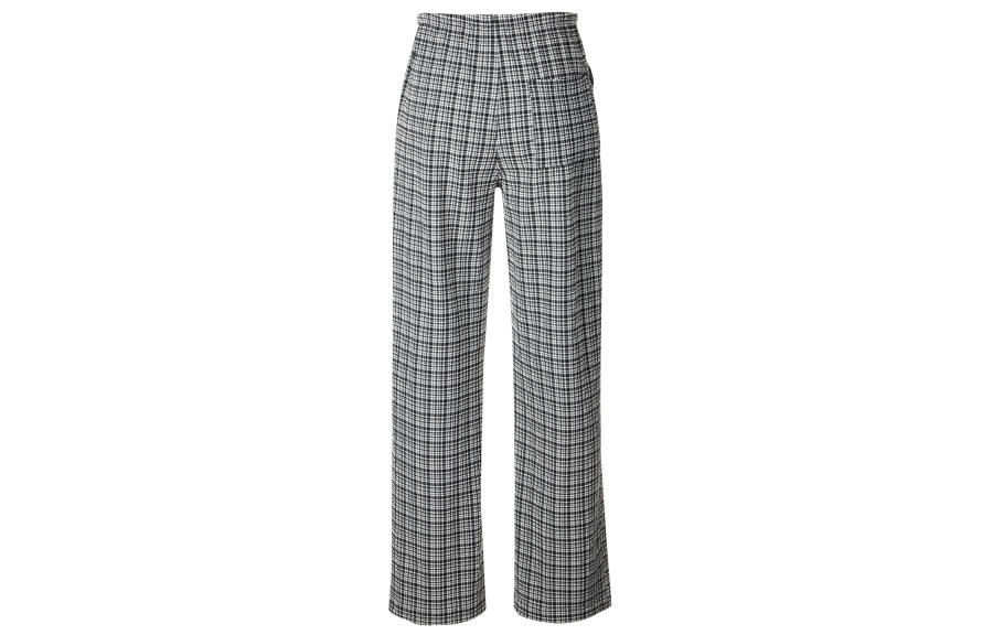 Lululemon Casual Pants Women's Water Blister Plaid Black White/BCWK Moderate Straight Fit Pants