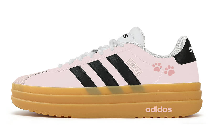 Adidas Adidas VL Court Bold Cherry Blossom Milk Cake Slip Resistant Abrasion Resistant Low top Skateboard Shoes Women's Pink