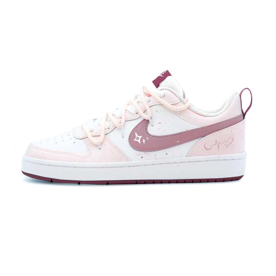 Nike Nike Court Borough 2 Dot Falling Star Peach Leather Abrasion Resistant, Breathable, Slip Resistant Low top