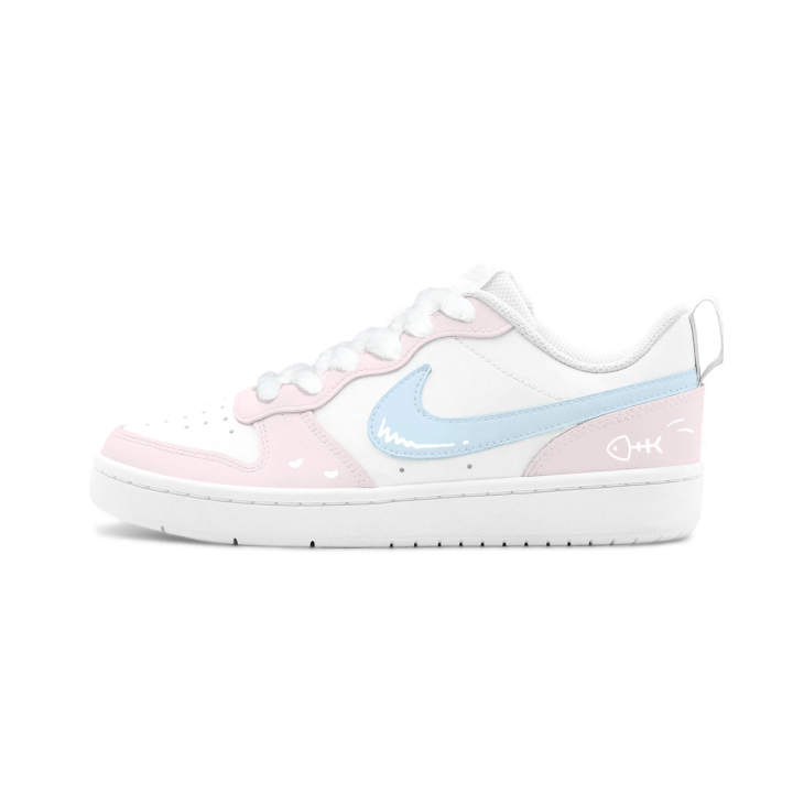 Nike Nike Court Borough 2 HEY Soft And Cute Fish Jerky Cushioning Abrasion Resistant Slip Resistant Low top
