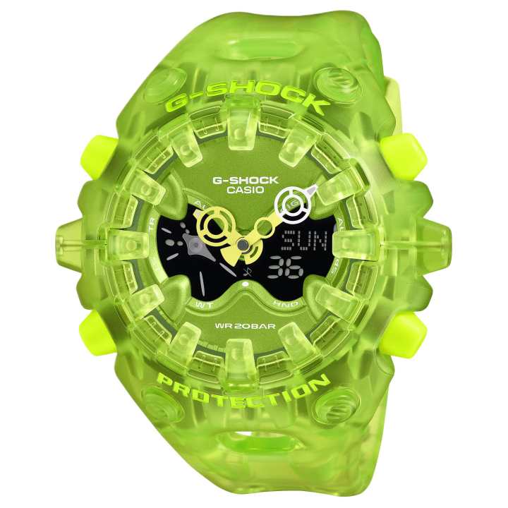 CASIO CASIO GA V01 Collection Cool Eyeglasses Quartz Movement Resin Strap Watch Men's Watches Green Dial