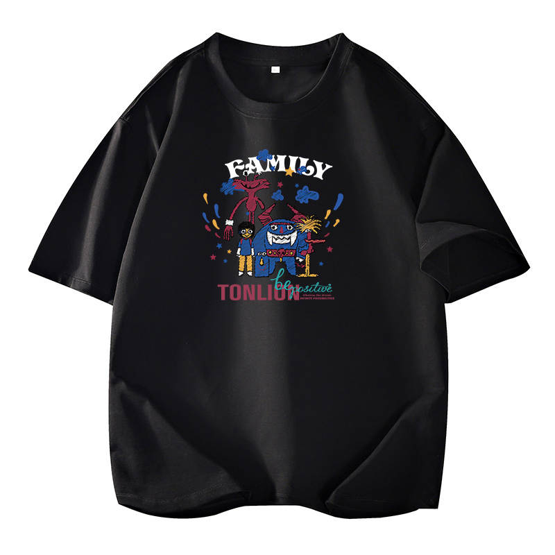 Tonlion T Shirts Unisex Crew Neck Moderate Straight Fit