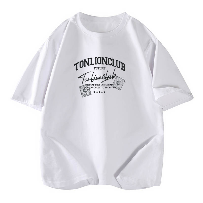 Tonlion T Shirts Unisex Crew Neck Moderate Straight Fit