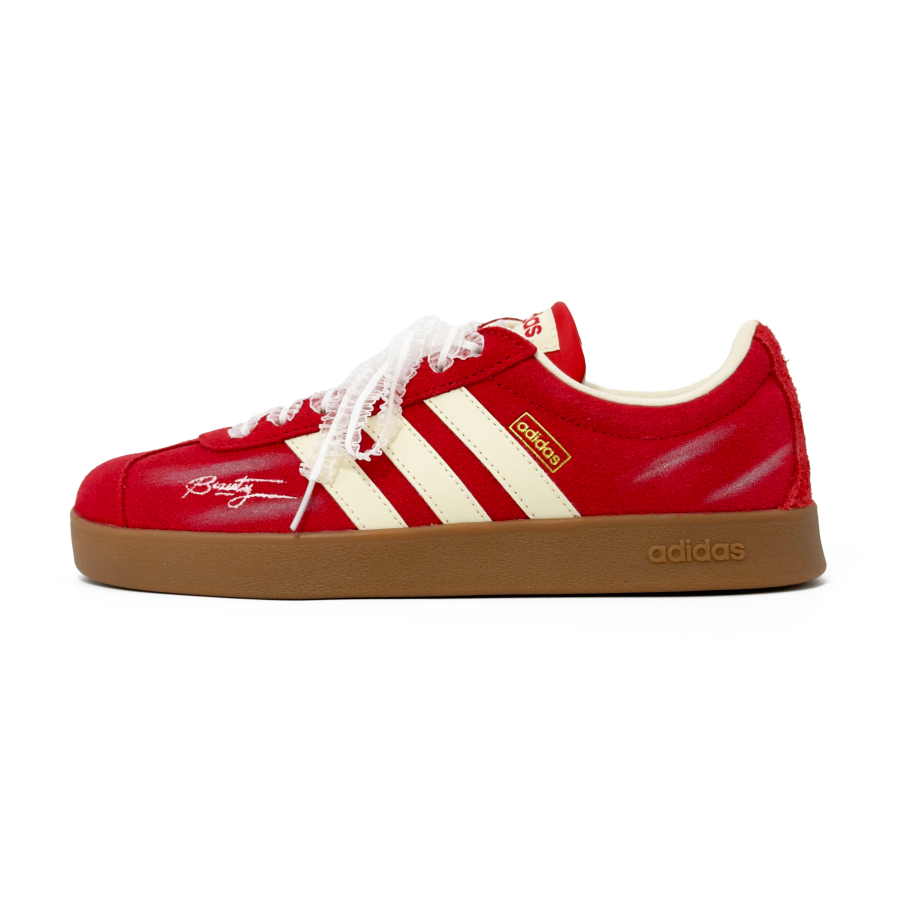 Adidas Adidas Vl Court Classic Abrasion Resistant Slip Resistant Low top Skateboard Shoes Unisex China Red