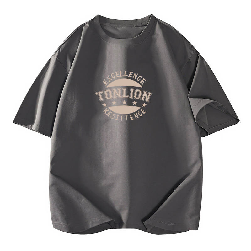 Tonlion T Shirts Unisex Crew Neck Moderate Straight Fit