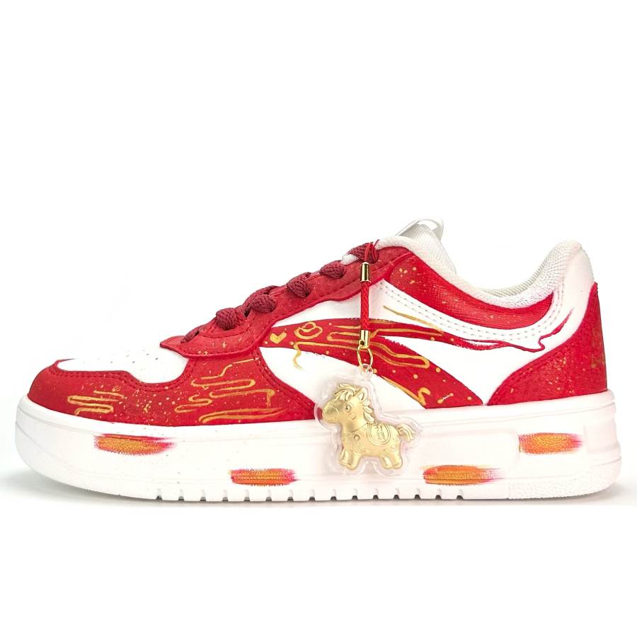 Anta New Chinese Style 'Auspicious Clouds' Gold Logo Ink Splatter Graffiti Hand Drawn