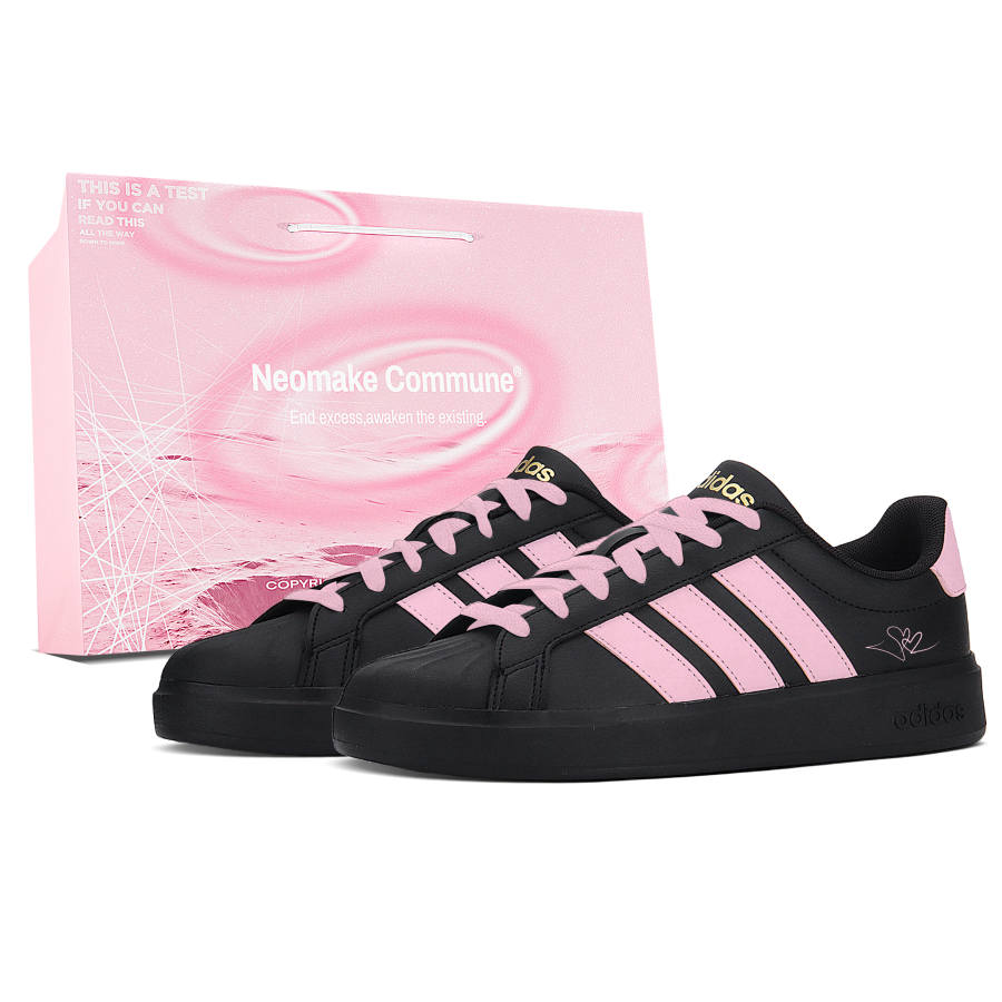 Adidas Adidas Street Talk Low top Kids' Skateboarding Shoes Black Pink Teenagers