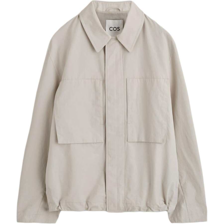 COS COS Jackets Men's Light Gray Lapel Moderate Other