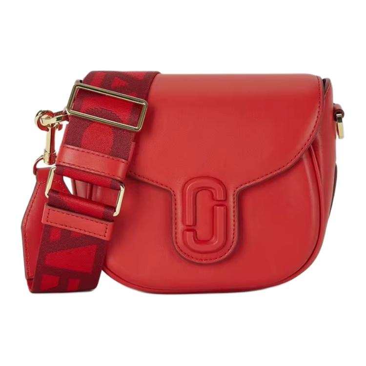 MARC JACOBS MARC JACOBS Cow Leather Saddle Bag, Shoulder Bag Women's Red