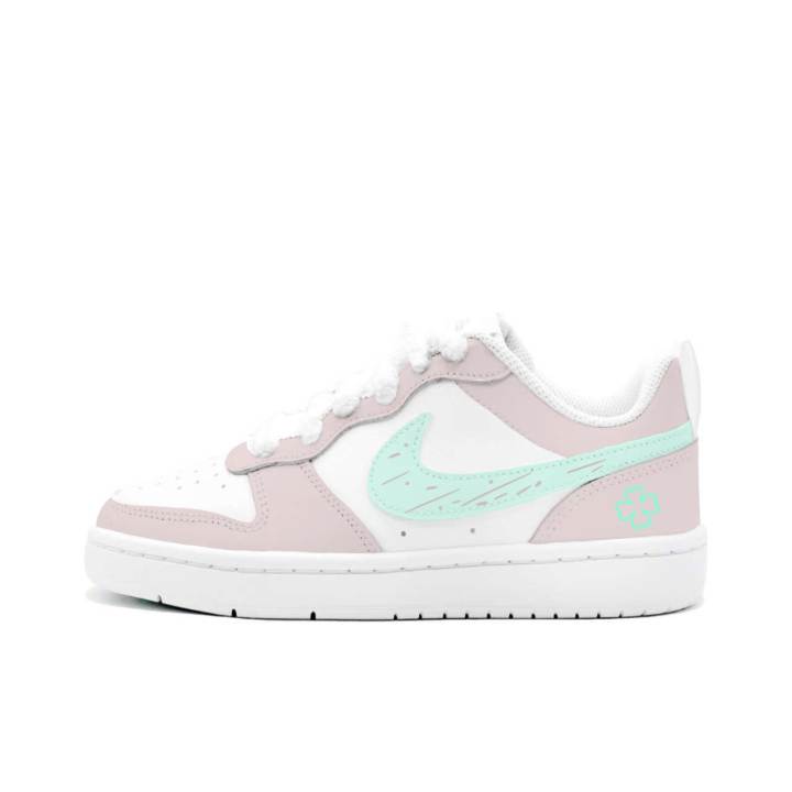 Nike Nike Court Borough 2 Milk Puff Qingyun, Kung Fu Rabbit Leather Cushioning Abrasion Resistant Slip Resistant Low top