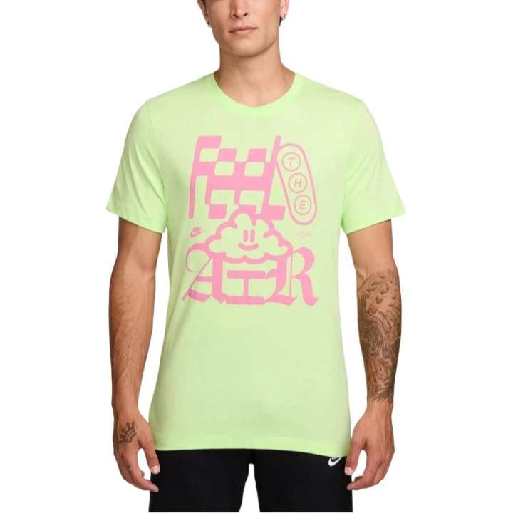Nike Nike Sportswear T Shirts Men's Lime Crew Neck