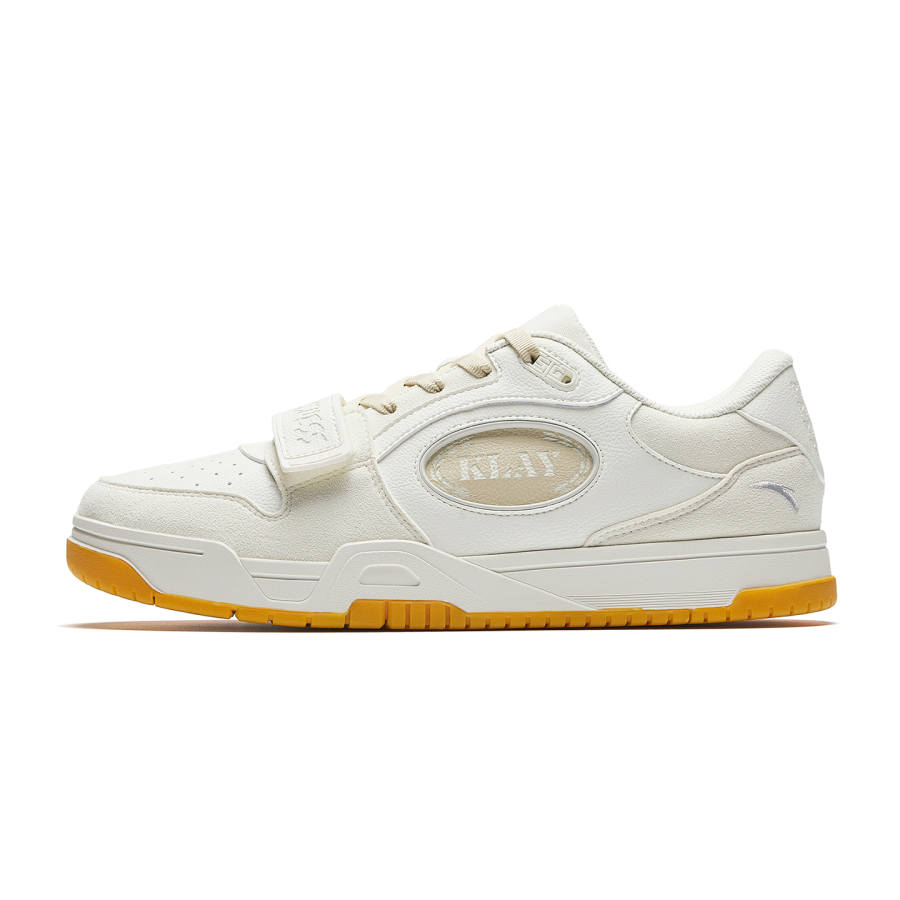 Anta STG Klay Thompson Player PE Cushioning Height Increasing Low top Skateboard Shoes Men's White Beige Yellow