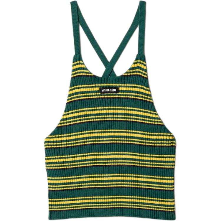 MIU MIU Miu Miu Striped Ribbed Top