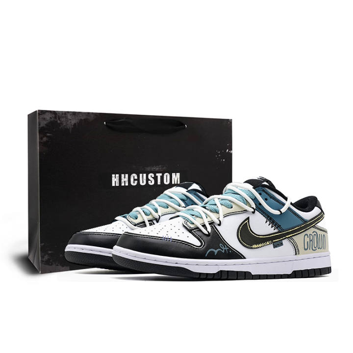 Nike Nike Dunk Gingerbread Beach Synthetic Leather Slip Resistant Abrasion Resistant Low top Skateboard Shoes Unisex