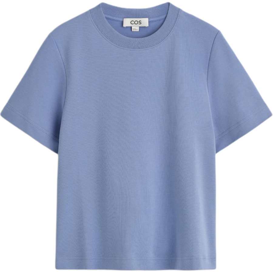 COS T Shirts Women's Haze Blue Crew Neck