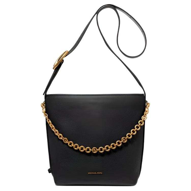 MICHAEL KORS Nolita Adjustable Strap Cow Leather Bucket Bag Crossbody Bag Small Women's Black