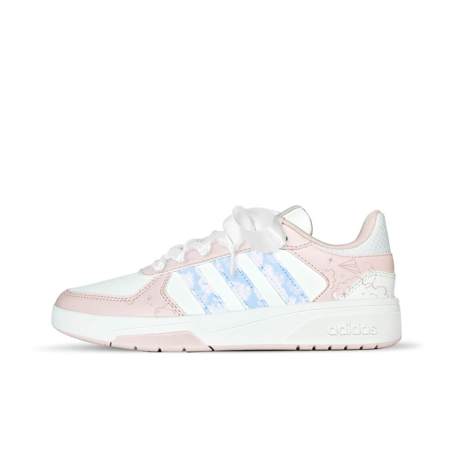 Adidas Adidas COURTBEAT Pink Cloud Mist Synthetic Leather Low top Skateboard Shoes Unisex Pink Blue
