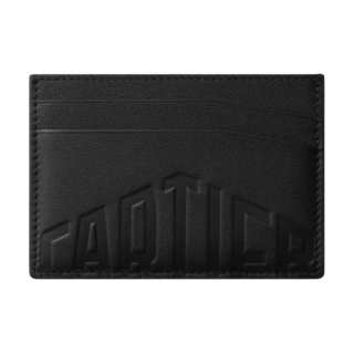 CARTIER Losange Cow Leather Card Holder Men's Black
