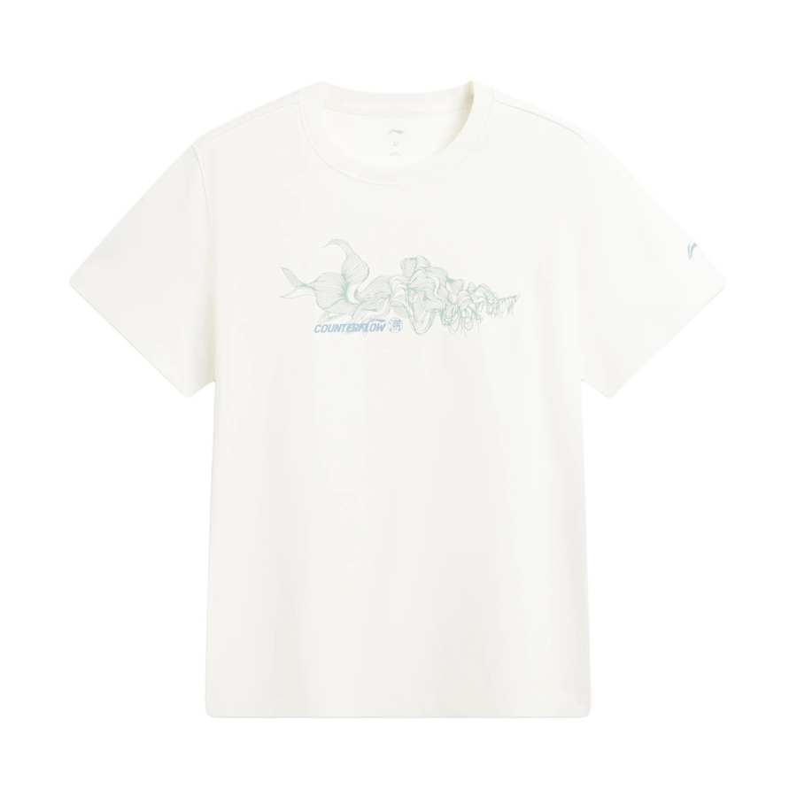 Li-Ning Li Ning Outdoor CF Tracing Short Sleeved T Shirts Women's Ivory